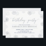 Silver Stylish Modern 50. Adult Birthday Party Einladung<br><div class="desc">Feiern Sie Ihren besonderen Tag mit dieser stilvollen Geburtstagsfeier-Einladung-Design bietet eine schöne Typografie & Hintergrundmuster in Imitate silberne Textur.</div>