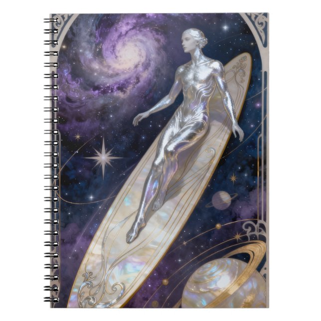 Silver Surfer Art Nouveau Notizblock (Vorderseite)