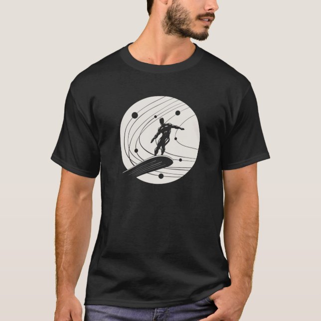 Silver Surfer minimalistisch weiß T-Shirt (Vorderseite)