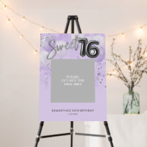 Silver Sweet 16 Balloons Foto Prop Lavender