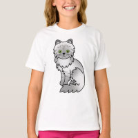 Silver Tabby Chinchilla Persian Niedlich Cartoon C