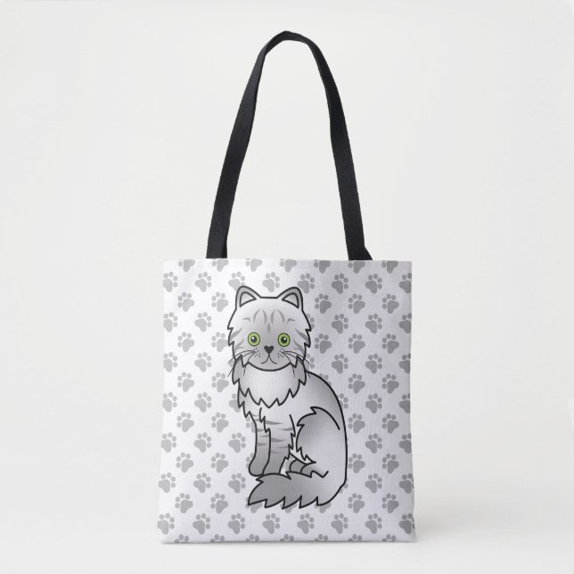 Silver Tabby Chinchilla Persian Niedlich Cat & Paw (Vorderseite)