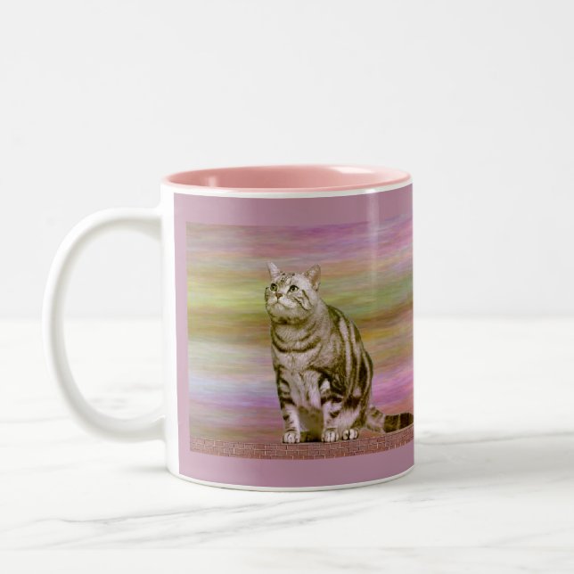 Silver Tabby Zweifarbige Tasse (Links)
