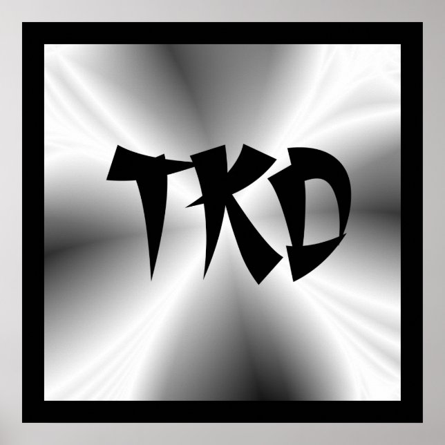 Silver Taekwondo TKD Poster (Vorne)