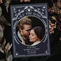 Silver Tarot Gothic Wedding Foto Save the Date