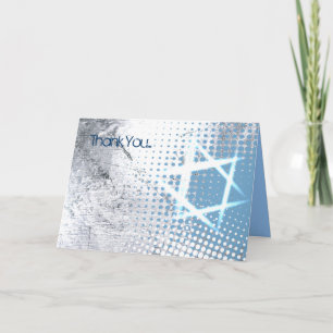 SILVER TEXTURE STAR Vielen Dank für Ihre Grußkarte Dankeskarte