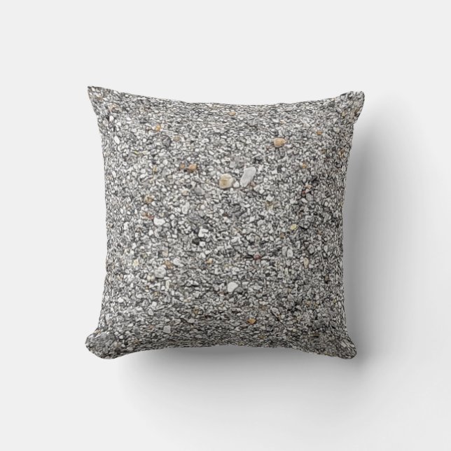 Silver Throw Kissen mit Tiny Rocks (Vorderseite)
