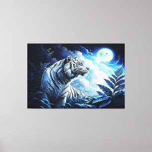 SILVER TIGER LEINWANDDRUCK