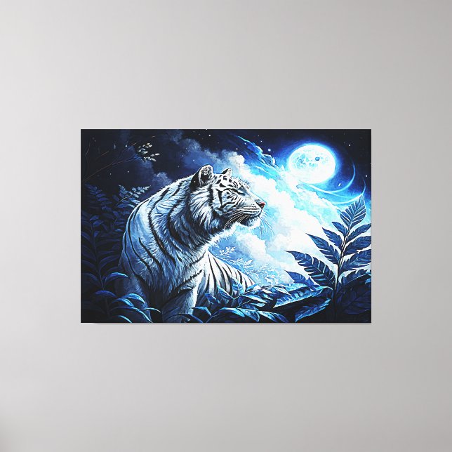 SILVER TIGER LEINWANDDRUCK (Vorderseite)