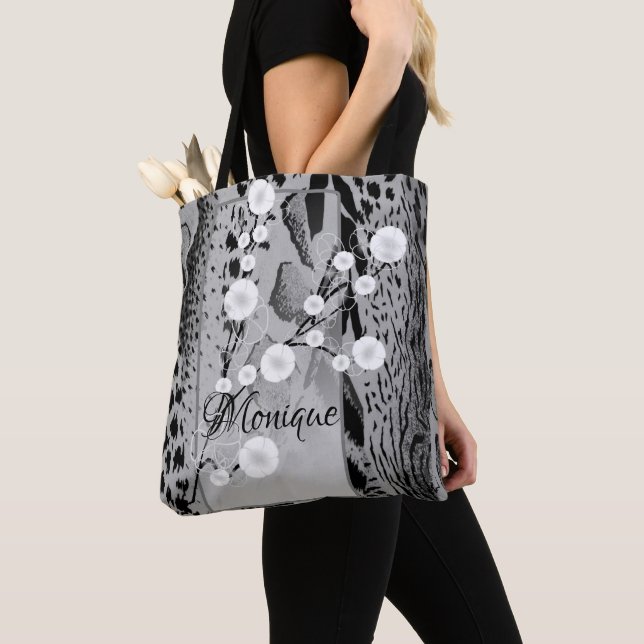 Silver Tiger Print Floral Personalisiert (Von Nahem)