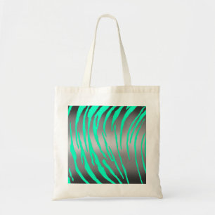 Silver Tiger Stripes Aqua Tragetasche