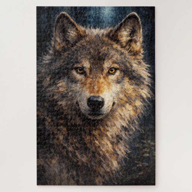 Silver Timber | Wolf Wildlife Art | Puzzle (Vertikal)