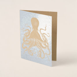 Silver Tintenfisch Octopus Folienkarte