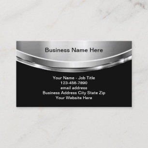 Silver Tone Glossy Quality Business Cards Visitenkarte