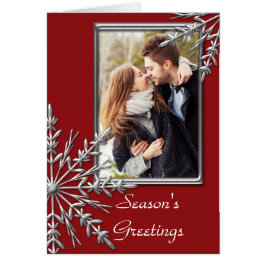 Silver Tone Snowflakes auf den Grüße der Roten Jah