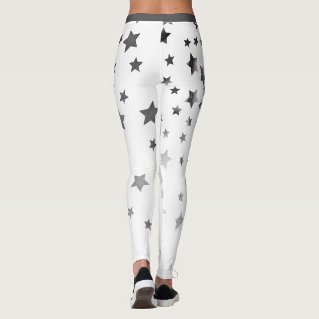 Silver Tones Stars Leggings (Rückseite)