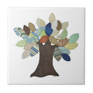 Silver Tree Tile Fliese