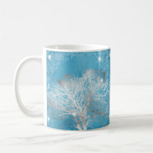 Silver Trees Winter Sublimationen Kaffeetasse