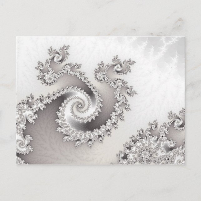 Silver Triple Twirl Postkarte (Vorderseite)