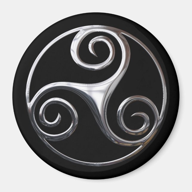 Silver Triskelion Magnet (Vorne)