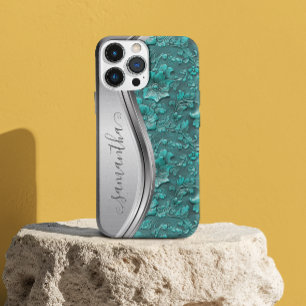 Silver Turquoise Imitats Toolted Leather Cowgirl iPhone 16 Pro Hülle