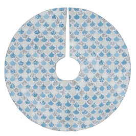 Silver Turquoise Pearl Glitzer Mermaid Polyester Weihnachtsbaumdecke