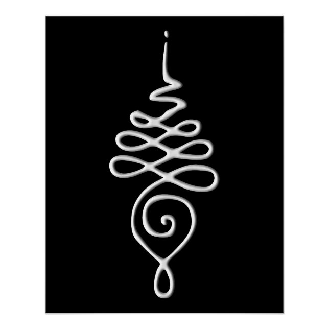 Silver Unalome Poster (Vorderseite)