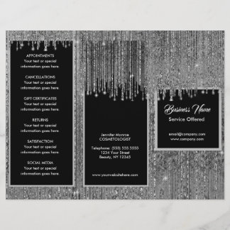 Silver und Black Menu & Pricing Flyer