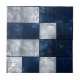 Silver- und Blue-Muster Fliese