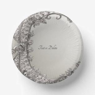 Silver Verziert Modern Pappteller