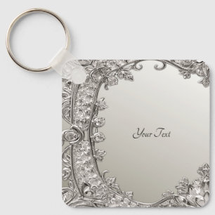 Silver Verziert Modern Schlüsselanhänger