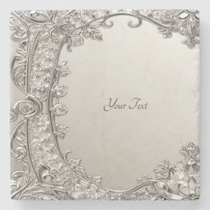 Silver Verziert Modern Stone Untersetzer