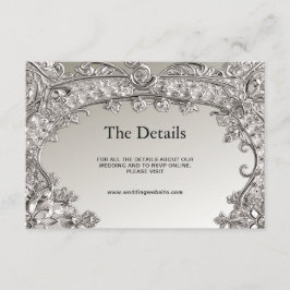 Silver Verzierte, moderne Detail-Abschlusskarte Begleitkarte