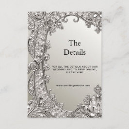 Silver Verzierte, moderne Detail-Abschlusskarte Begleitkarte