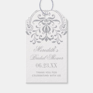 Silver Vintag Glamour Wedding Brautparty Geschenkanhänger