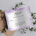 Silver violet lila Budget Hochzeitsreaktion UAWG<br><div class="desc">Ein silbernes Imitat mit violettem,  lavendelfarbenem Imitat Glitzer. Personalisieren Sie die Antwort nach Datum und fügen Sie sie hinzu. 1 Blatt = 1 UAWG,  mit der Kante bis Kante bedruckt.</div>