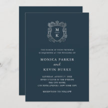 Silver Wappen | Elegant Midnight Blue Wedding