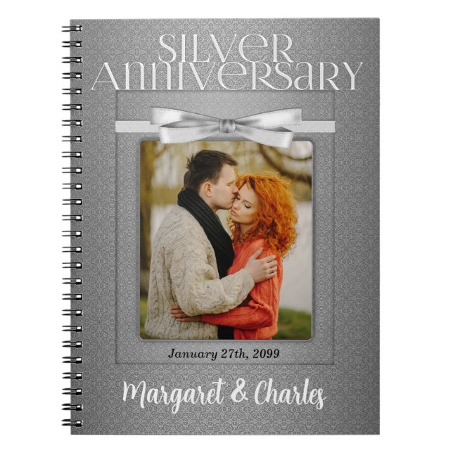 Silver Wedding Annivsersary Party Guest Notizblock (Vorderseite)