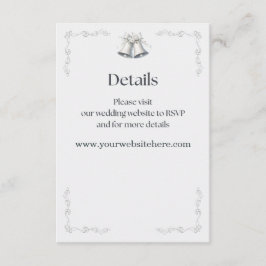 Silver Wedding Bells Website Details Enclosure Begleitkarte