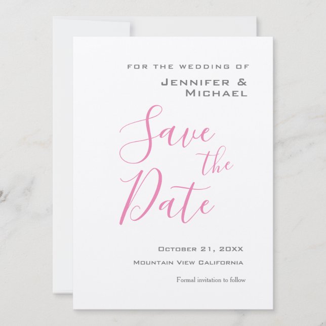 Silver Wedding Beruflich Minimalistisch modern Save The Date (Vorderseite)
