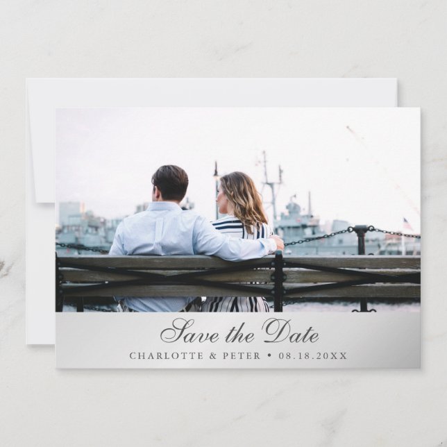 Silver Wedding Foto Save The Date (Vorderseite)