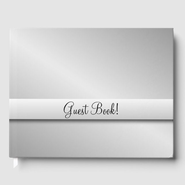Silver Wedding Guest Book Gästebuch (Vorderseite)