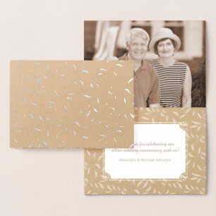Silver Wedding Jubiläum Dankeschön Hinweise Folienkarte
