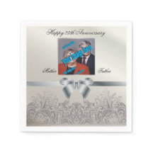 Silver Wedding Jubiläum Schönes Retro Design