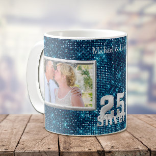 Silver Wedding Jubiläumsfoto Template Kaffeetasse