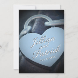 Silver Wedding Lovers Padlock Fab Spaß Einladung