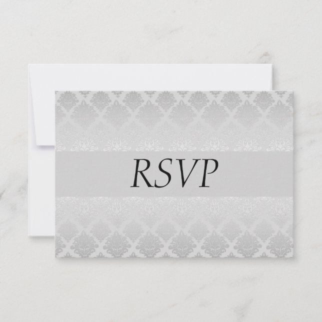 Silver Wedding RSVP Karte (Vorderseite)