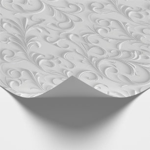 Silver White 25. Hochzeitstag Geschenkpapier