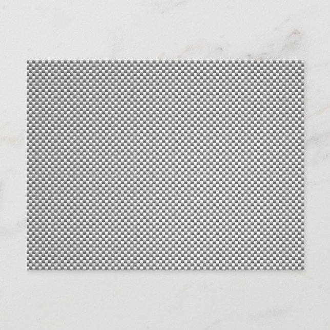 Silver White Carbon Fibre Print Postkarte (Vorderseite)