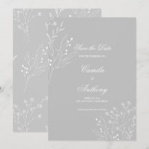 Silver White Corner Floral Boho Wedding